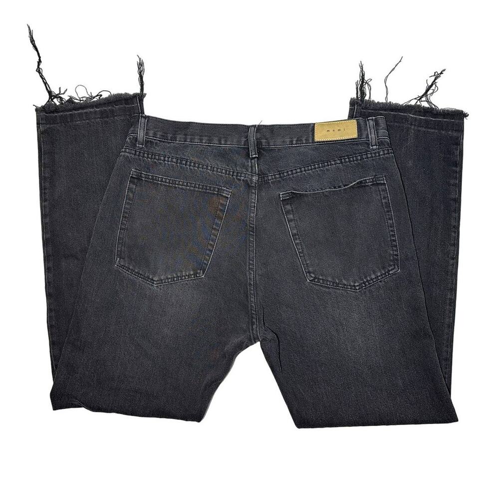 MNMI Men's Black Front Button Jeans Size 38